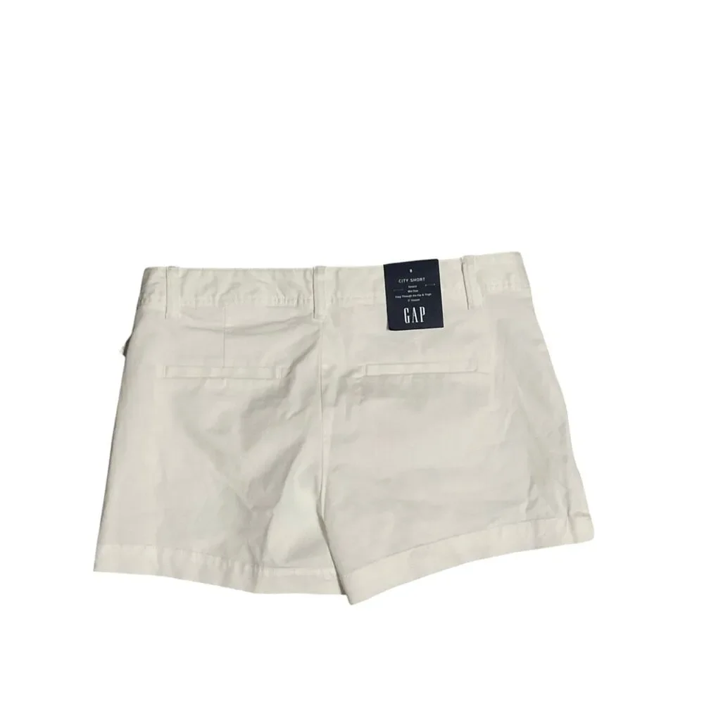 Gap City Shorts White Mid Rise NWT Womens Summer Casual
